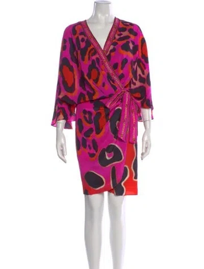 Pre-owned Camilla Silk Knee-length Dress In Pink