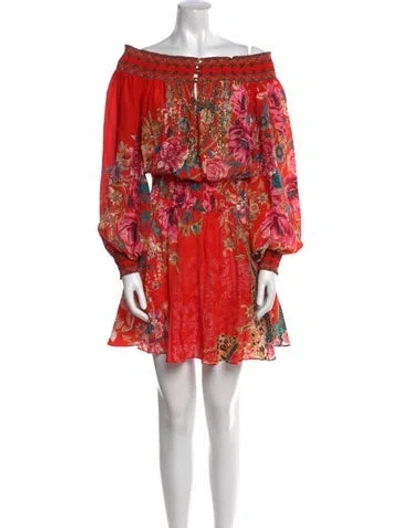 Pre-owned Camilla Silk Knee-length Dress In Red