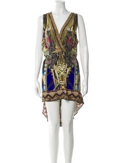 Pre-owned Camilla Silk Knee-length Dress W/ Tags In Multi