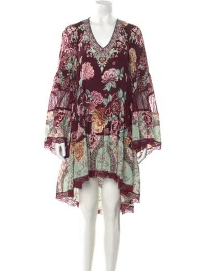 Pre-owned Camilla Silk Knee-length Dress W/ Tags In Purple