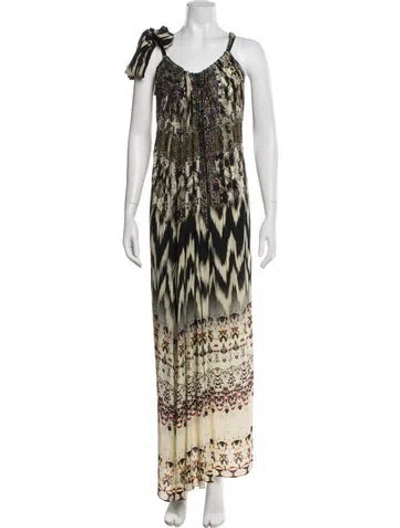 Pre-owned Camilla Silk Long Dress In Black