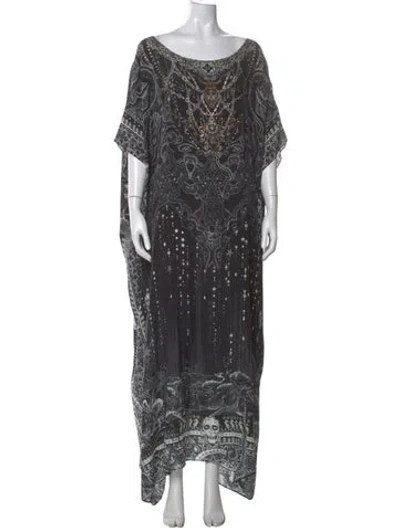 Pre-owned Camilla Silk Long Dress In Black
