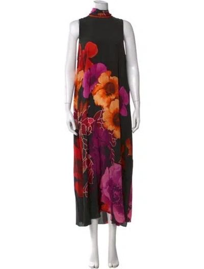 Pre-owned Camilla Silk Long Dress In Black