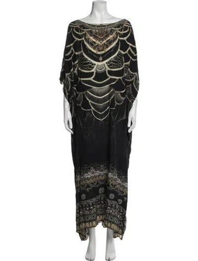 Pre-owned Camilla Silk Long Dress In Black