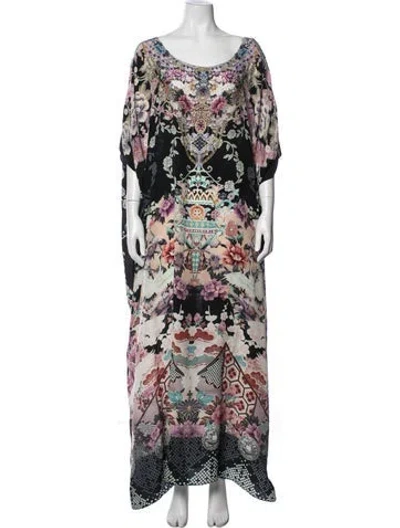 Pre-owned Camilla Silk Long Dress In Black