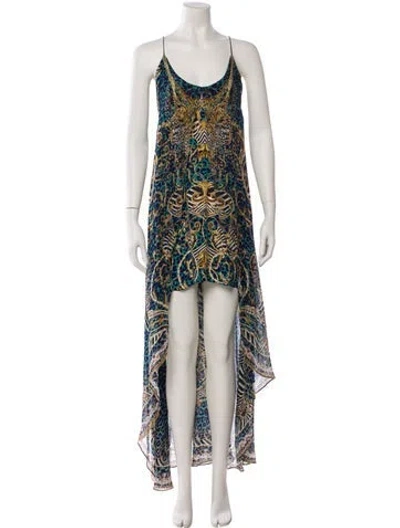Pre-owned Camilla Silk Long Dress In Blue