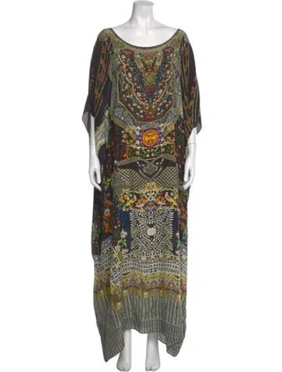 Pre-owned Camilla Silk Long Dress In Blue