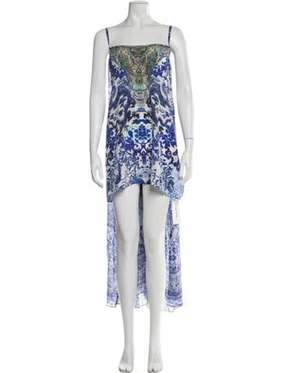 Pre-owned Camilla Silk Long Dress In Blue
