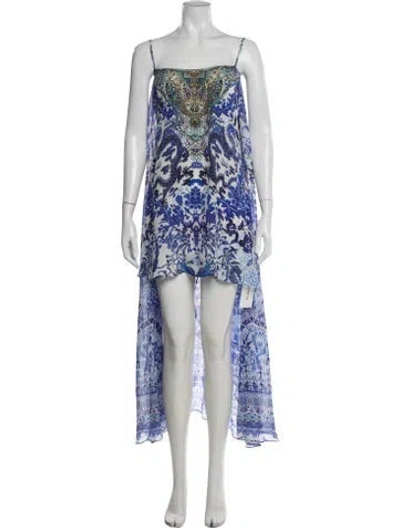 Pre-owned Camilla Silk Long Dress In Blue