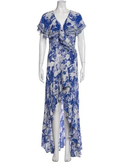 Pre-owned Camilla Silk Long Dress In Blue