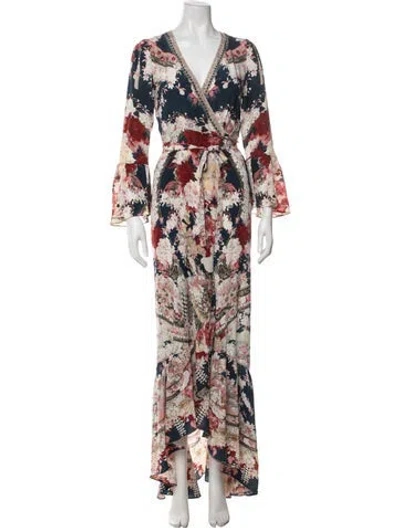Pre-owned Camilla Silk Long Dress In Blue