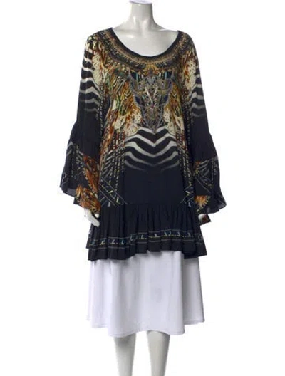 Pre-owned Camilla Silk Long Dress In Blue