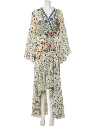 Pre-owned Camilla Silk Long Dress In Green