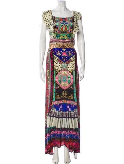 Pre-owned Camilla Silk Long Dress In Multi