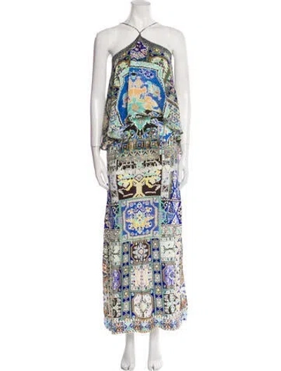 Pre-owned Camilla Silk Long Dress In Multi