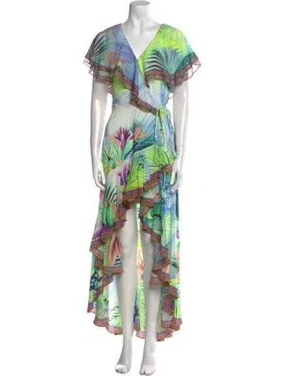 Pre-owned Camilla Silk Long Dress In Multi