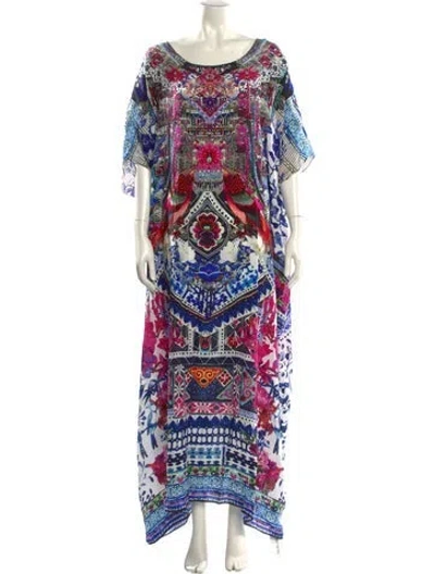 Pre-owned Camilla Silk Long Dress In Multi