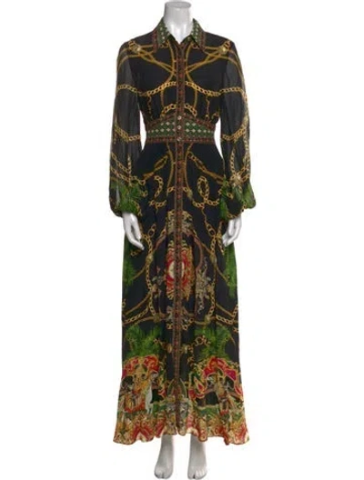 Pre-owned Camilla Silk Long Dress In Multi