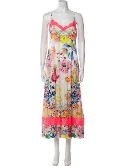 Pre-owned Camilla Silk Long Dress In Multi