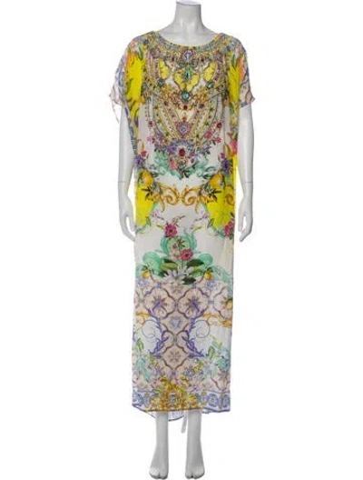 Pre-owned Camilla Silk Long Dress In Multi