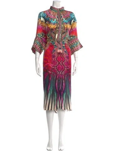 Pre-owned Camilla Silk Long Dress In Multi