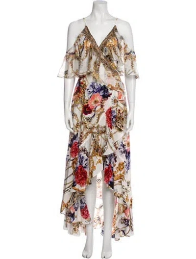 Pre-owned Camilla Silk Long Dress In Multi