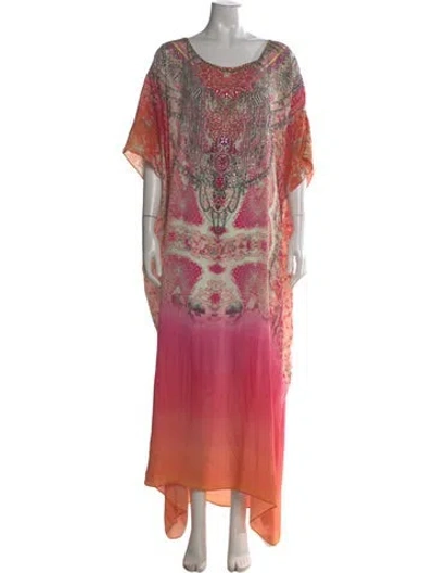 Pre-owned Camilla Silk Long Dress In Multi
