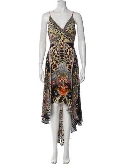 Pre-owned Camilla Silk Long Dress In Multi
