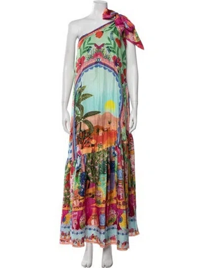Pre-owned Camilla Silk Long Dress In Multi