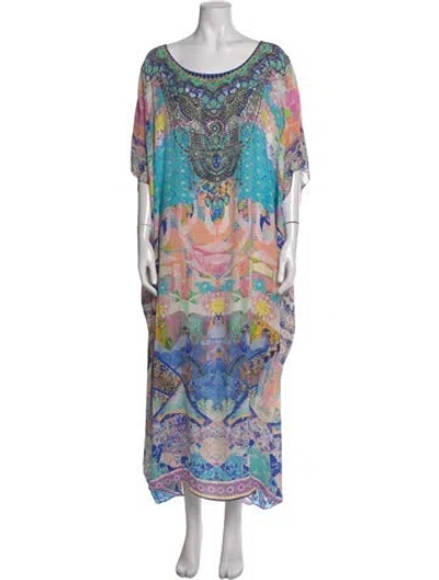 Pre-owned Camilla Silk Long Dress In Multi