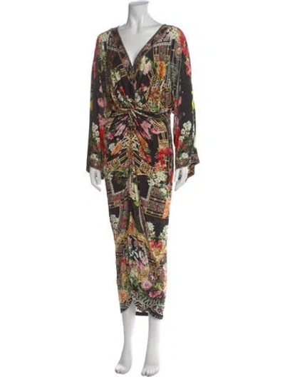 Pre-owned Camilla Silk Long Dress In Multi
