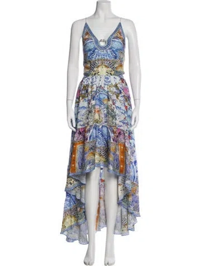 Pre-owned Camilla Silk Long Dress In Multi