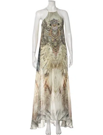 Pre-owned Camilla Silk Long Dress In Multi