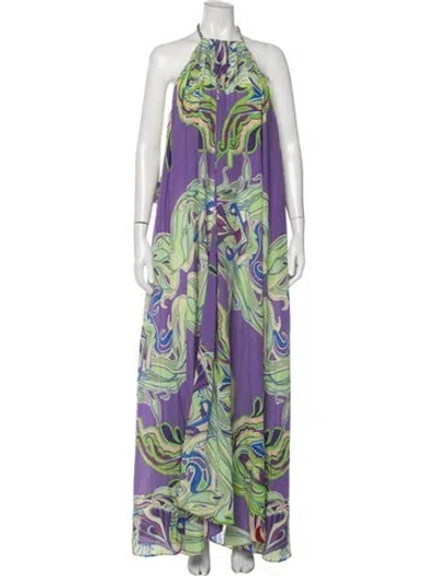 Pre-owned Camilla Silk Long Dress In Multi