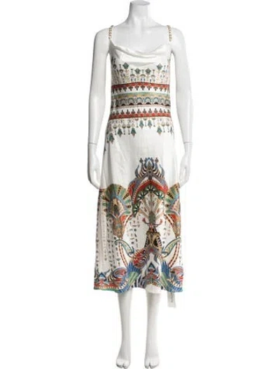 Pre-owned Camilla Silk Long Dress In Multi