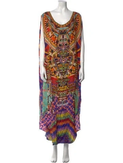 Pre-owned Camilla Silk Long Dress In Multi