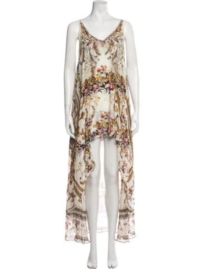 Pre-owned Camilla Silk Long Dress In Multicolor