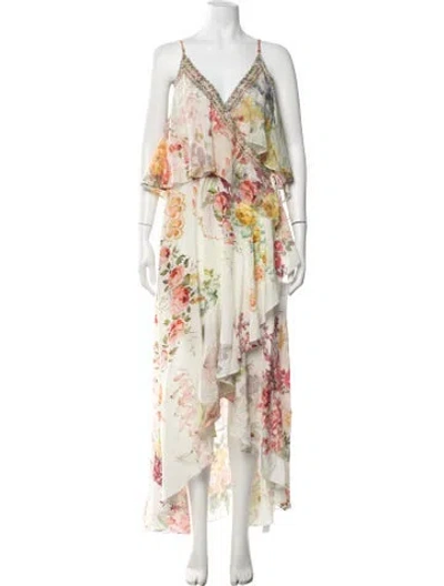 Pre-owned Camilla Silk Long Dress In Multicolor
