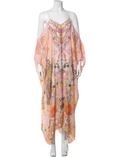 Pre-owned Camilla Silk Long Dress In Multicolor