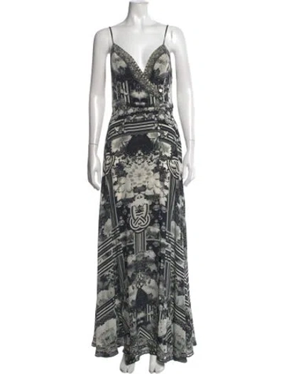 Pre-owned Camilla Silk Long Dress In Multicolor
