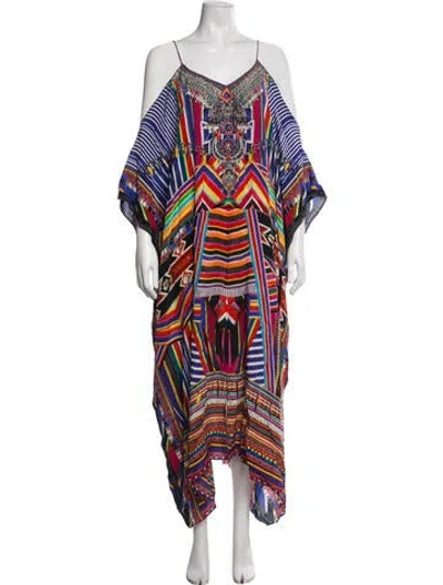 Pre-owned Camilla Silk Long Dress In Multicolor