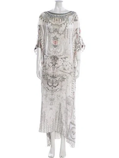 Pre-owned Camilla Silk Long Dress In Neutral