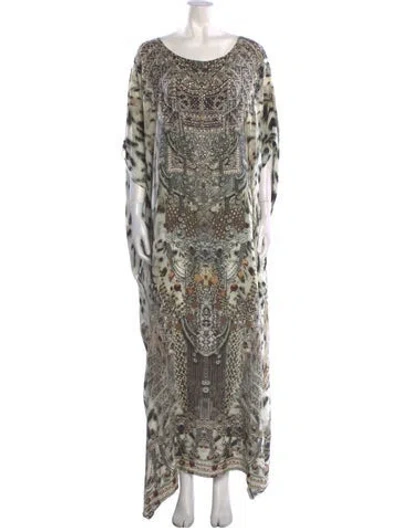 Pre-owned Camilla Silk Long Dress In Neutral