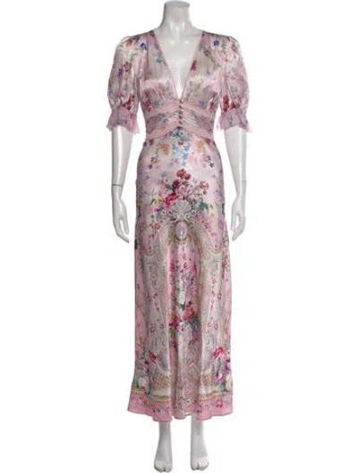Pre-owned Camilla Silk Long Dress In Neutral