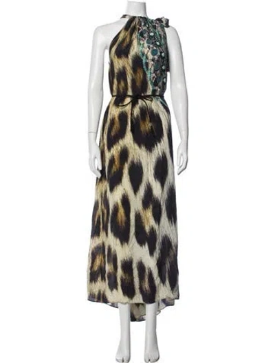 Pre-owned Camilla Silk Long Dress In Neutrals