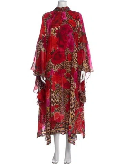 Pre-owned Camilla Silk Long Dress In Neutrals