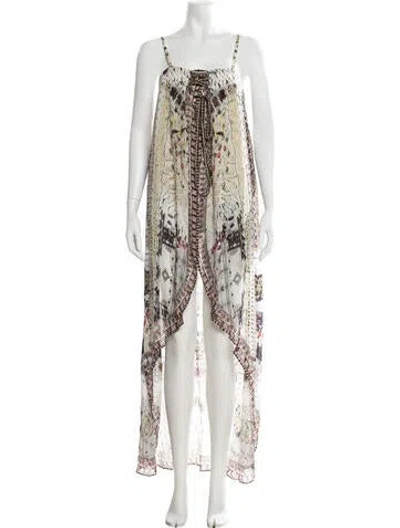 Pre-owned Camilla Silk Long Dress In Neutrals