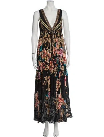 Pre-owned Camilla Silk Long Dress In Orange