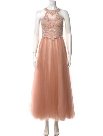 Pre-owned Camilla Silk Long Dress In Pink