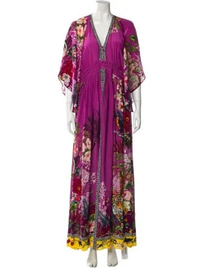 Pre-owned Camilla Silk Long Dress In Purple